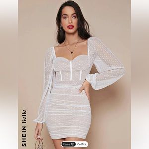 Swiss Dot Bustier Dress